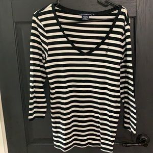 Ralph Lauren black and white stripe shirt XL